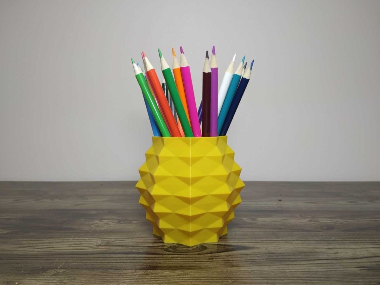 Jamie Creates 3D Printed Vase Planter Pineapple Single Colour with Pencils Pineapple Vase - Select Size