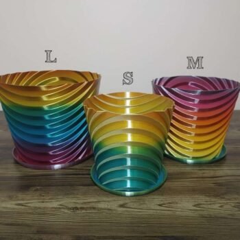 Stepped Vase Rapid Rainbow - Select Size