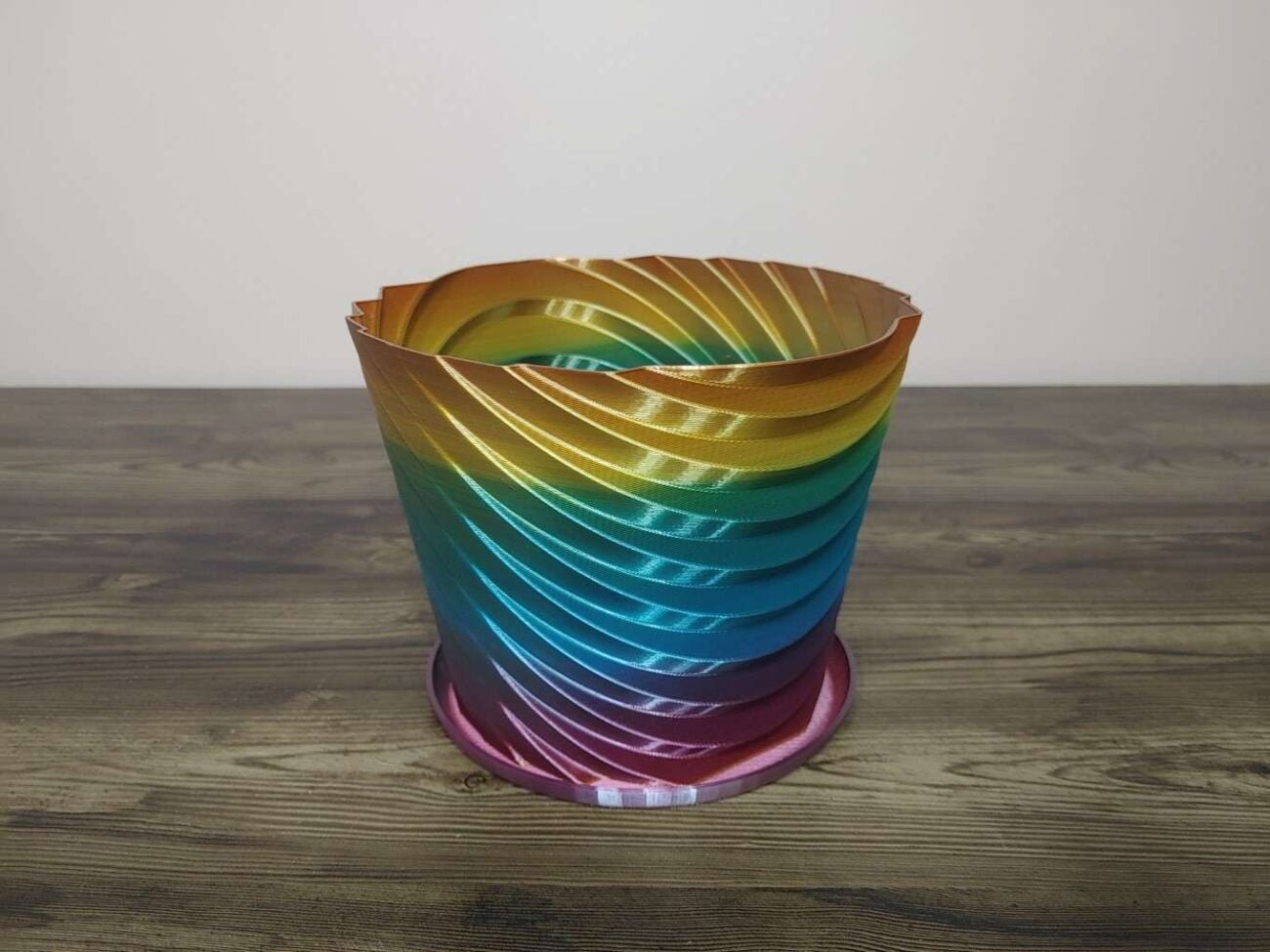 Jamie Creates 3D Printed Vase Planter Stepped Rapid Rainbow Large Stepped Vase Rapid Rainbow - Select Size