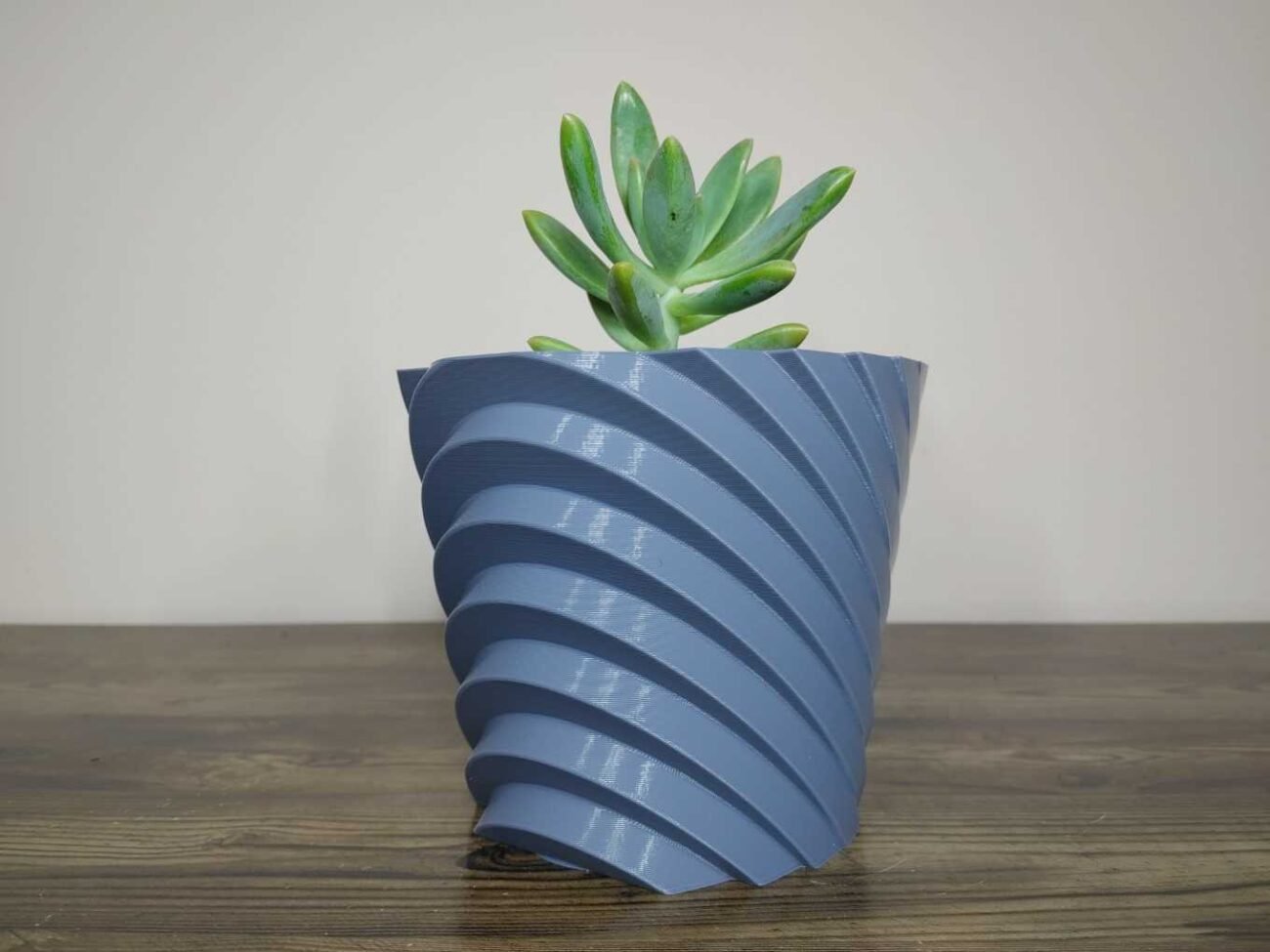 Jamie Creates 3D Printed Vase Planter Stepped Single Colour with Succulent Stepped Vase - Select Size
