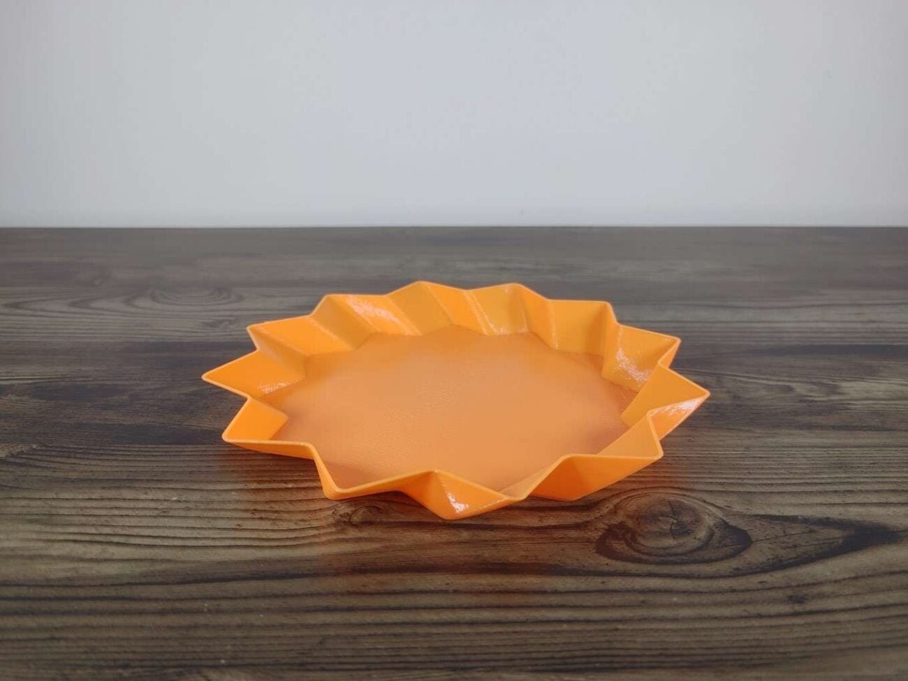 Jamie Creates 3D Printed Vase Planter Swirly Large Orange Saucer Swirly Saucer - Select Size