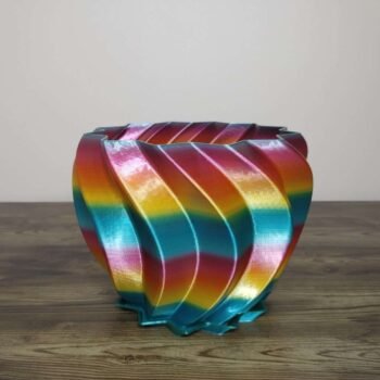 Swirly Vase Rapid Rainbow - Select Size